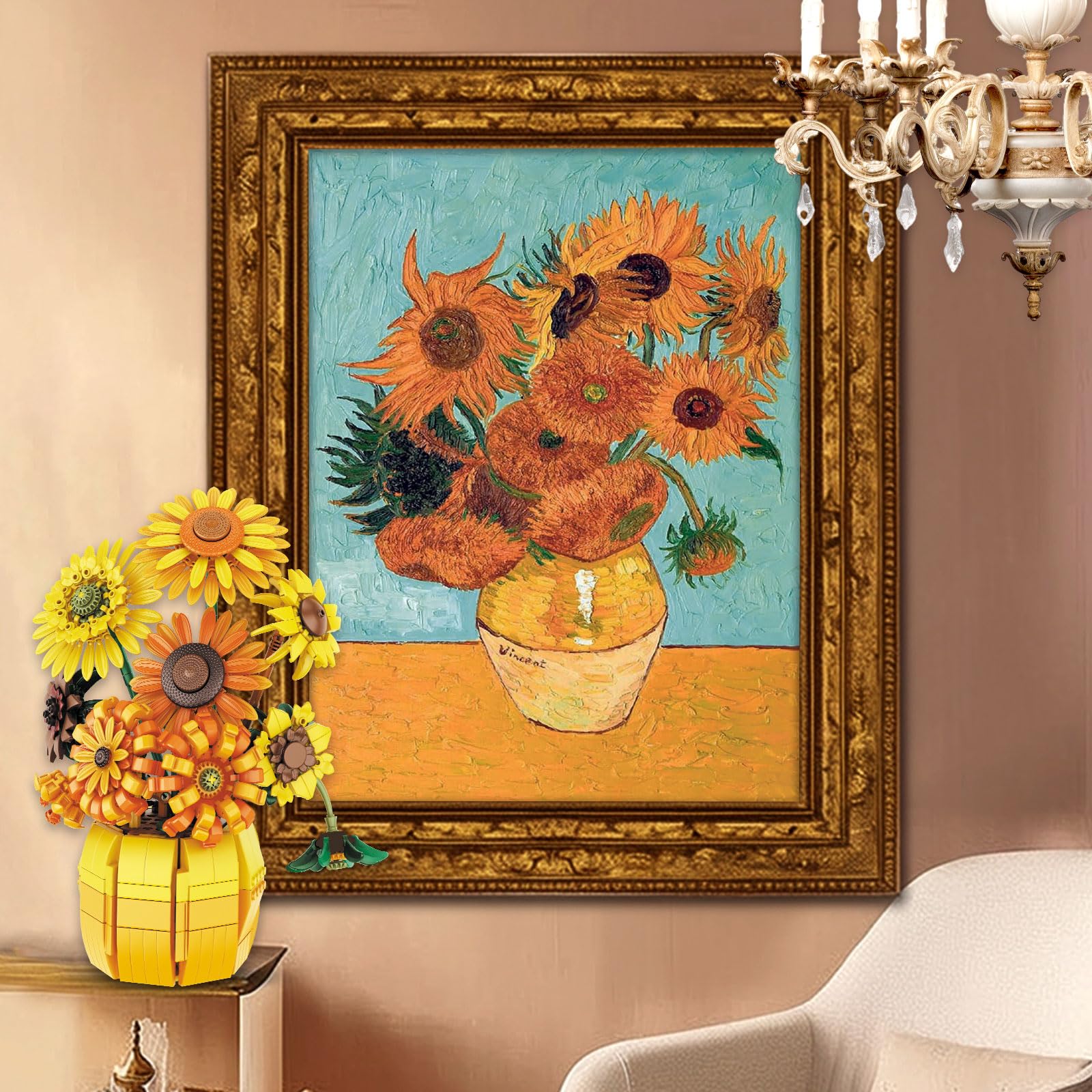 Mavo brix Sunflowers pot bouquet assembly for a vibrant home centerpiece