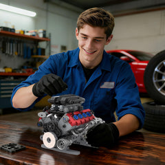 Mavo brix V8 engine model ABS blocks with smooth edges