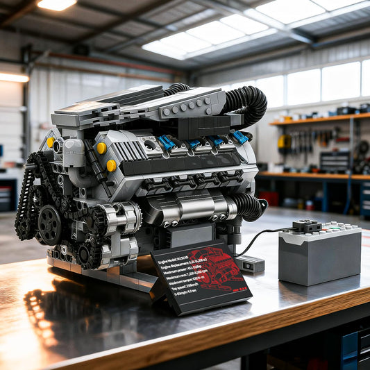 Mavo brix V8 engine kit crankshaft spinning to illustrate timing and coordination