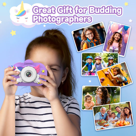 MAVOKIS kids camera rear lens captures playful background shots