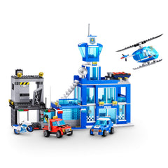 Max Build More Police Car detail highlights wheels and doors for authentic chase scenes