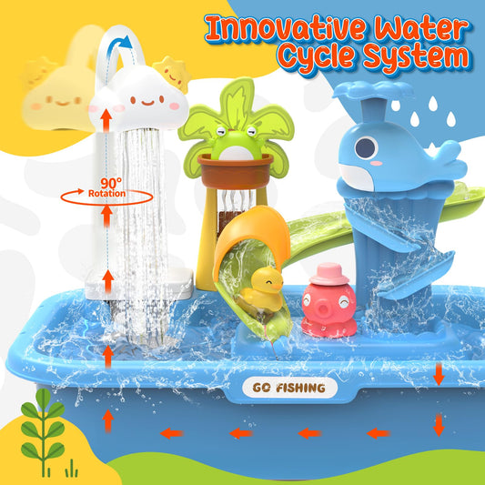 Max & Deril 4-in-1 sink toy faucet for versatile water play and learning