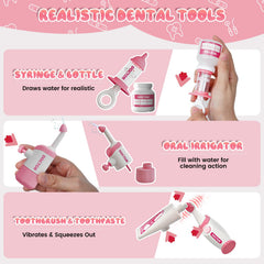 Max and Deril Toy Doctor Kit toothbrush image promotes brushing practice during imaginative care routines.