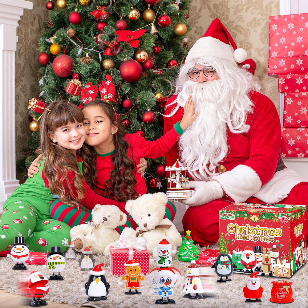 Max Fun Christmas wind-up elf toy for cute decorations and kids party favors
