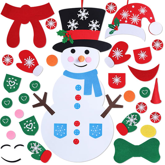 Max Fun DIY felt Christmas snowman set for wall hanging and festive decor