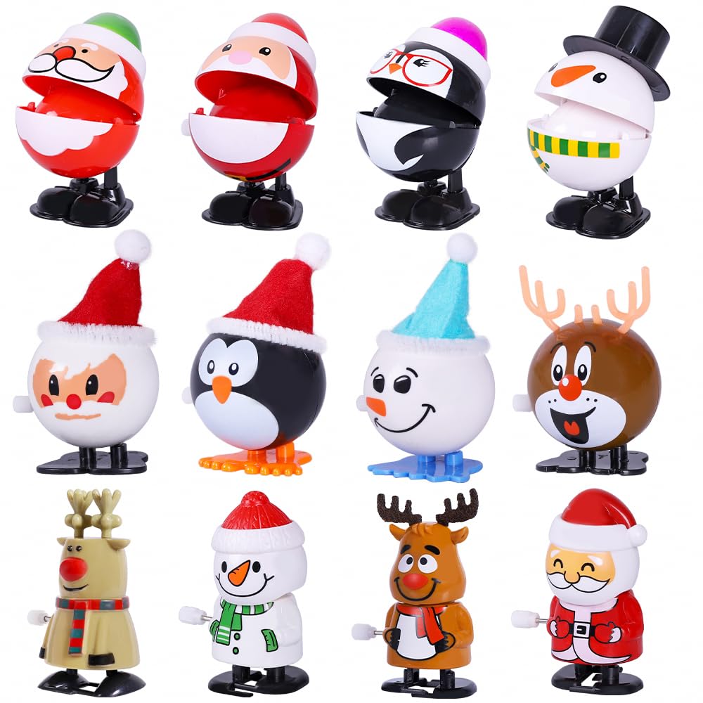 Max Fun wind-up reindeer toy moves with holiday charm for goody bags.