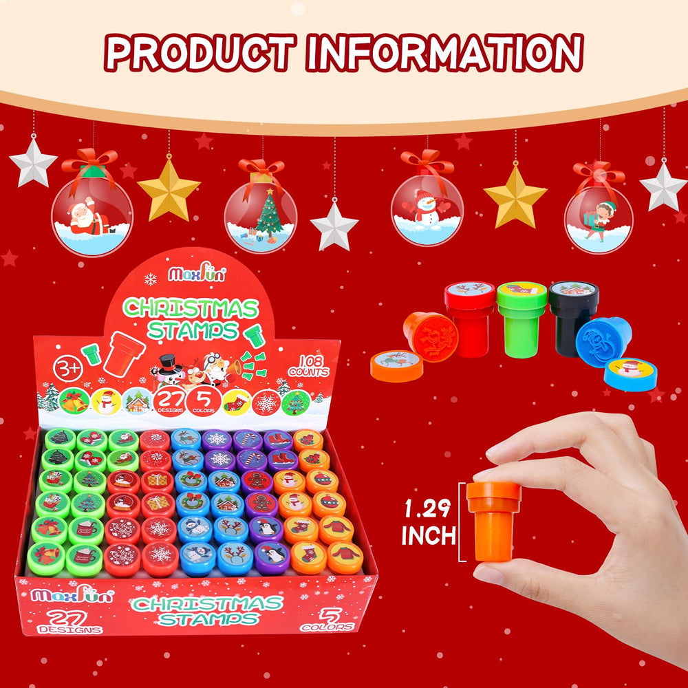 Max Fun candy-cane stamp for festive scrapbooking and gift labeling