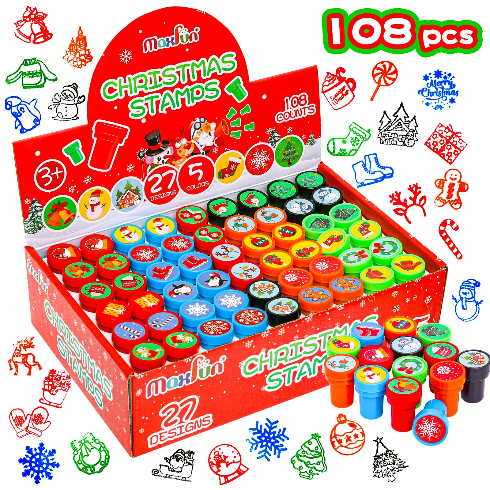 Max Fun Christmas stamps tree design for festive crafts and cards