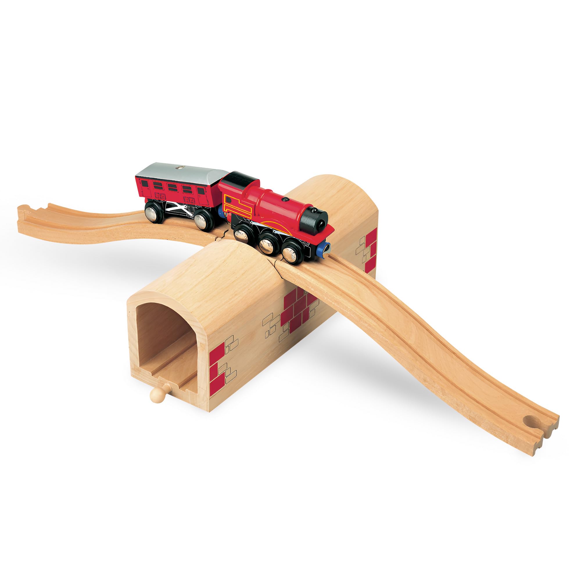 Maxim Enterprise wooden track over and under tunnel bridge for thrilling elevated adventures