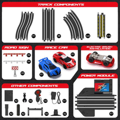 Maxiryx Slot Track Set two high-speed cars included for fast races