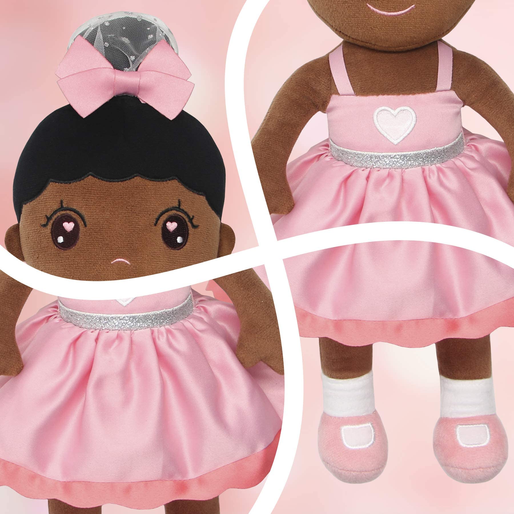 Kid hugging Maxshop plush doll during playtime