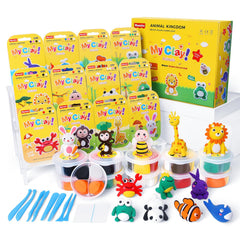 Maxsolve air dry clay animals figures for imaginative play