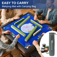 Maxsolve Mahjong Mat in blue adds stylish vibe to game nights
