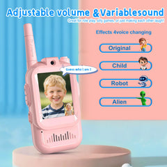 MaxTalker video walkie talkie kids compact handheld design for small hands.