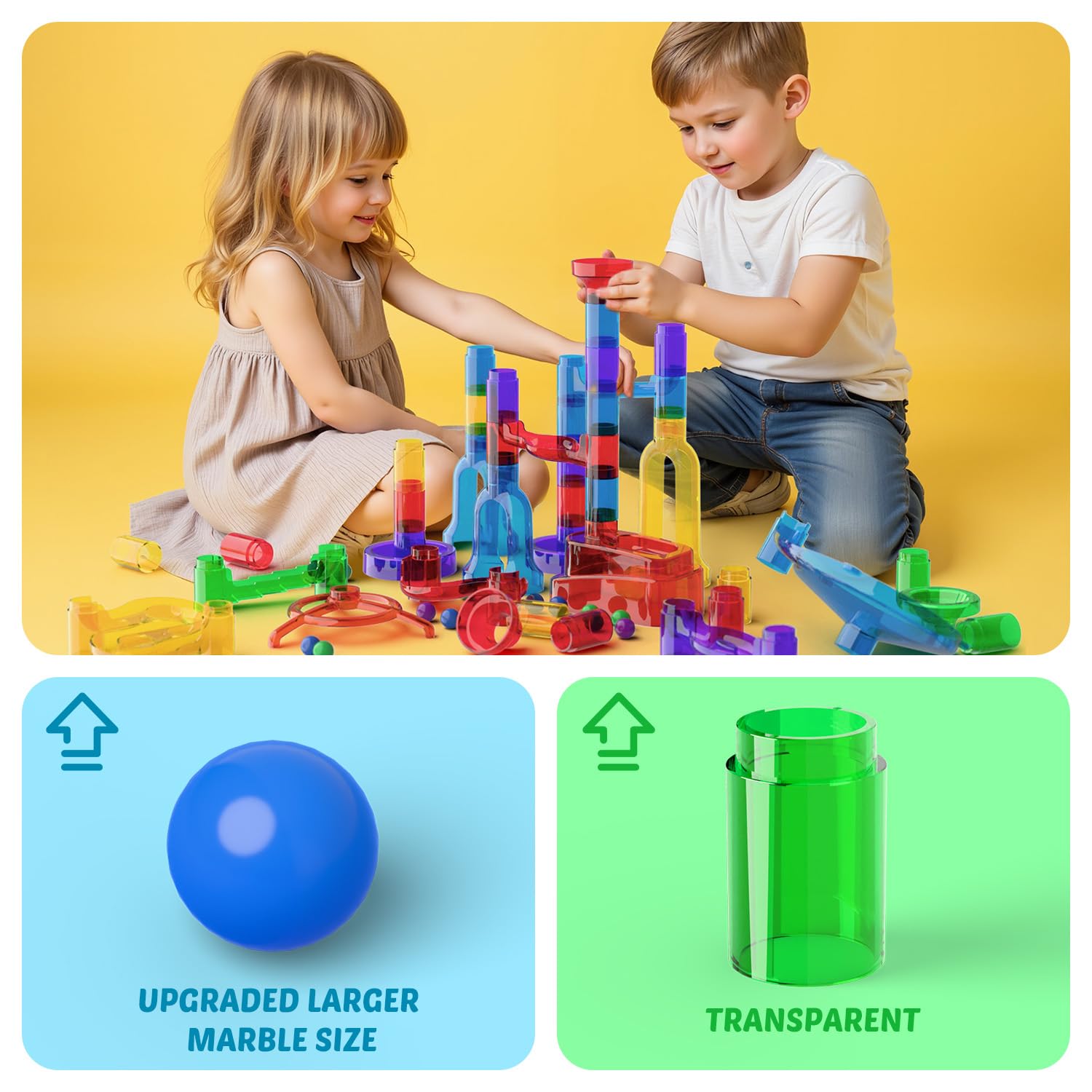 MaxTronic Marble Run safety design keeps little hands comfortable with smooth edges.