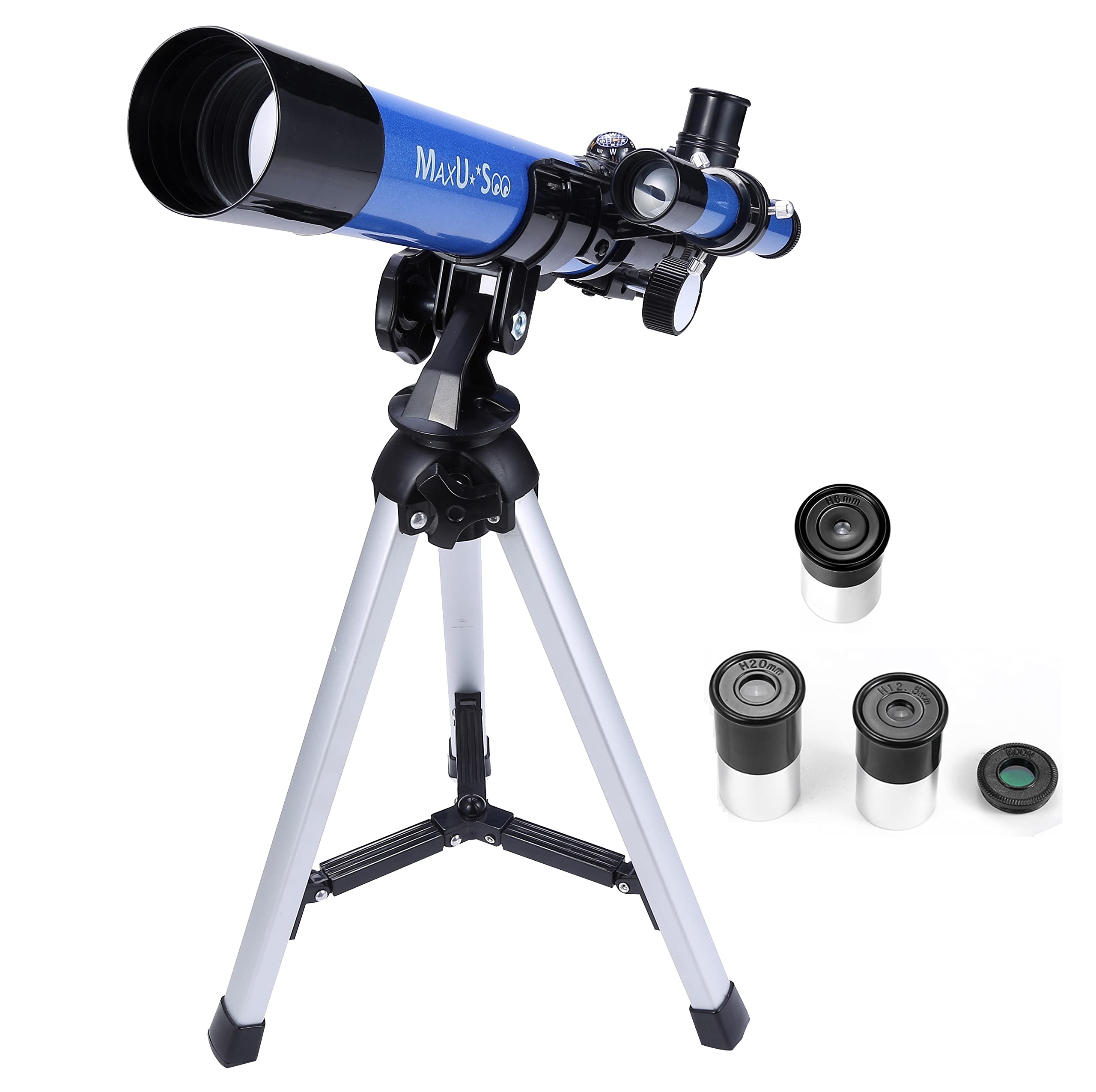 MaxUSee Kids Telescope front view showing compact beginner-friendly design