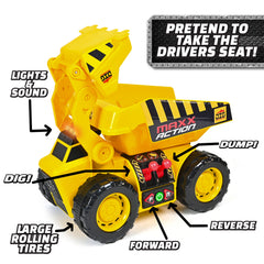 Maxx Action Dig Rig joystick control lets kids steer with ease.
