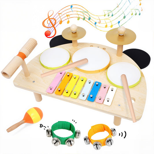 MAXZONE Kids Drum Set xylophone for early rhythm exploration