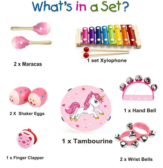 MAXZONE wooden tambourine close-up showing safe non-toxic finish for toddlers