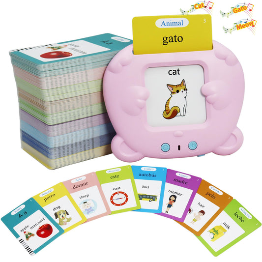 MAYAPHILOS bilingual flash cards pack cover for kids learning Spanish and English