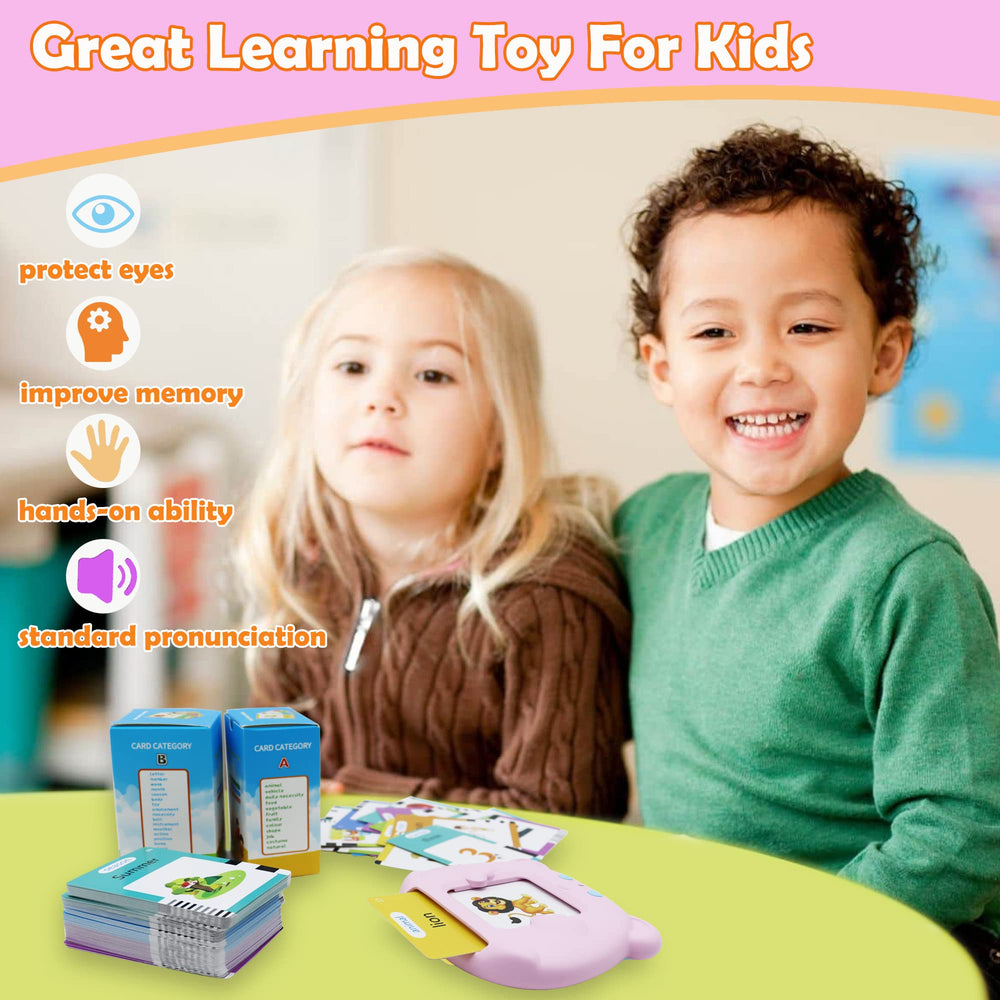 MAYAPHILOS child learning vocabulary during play with bilingual cards
