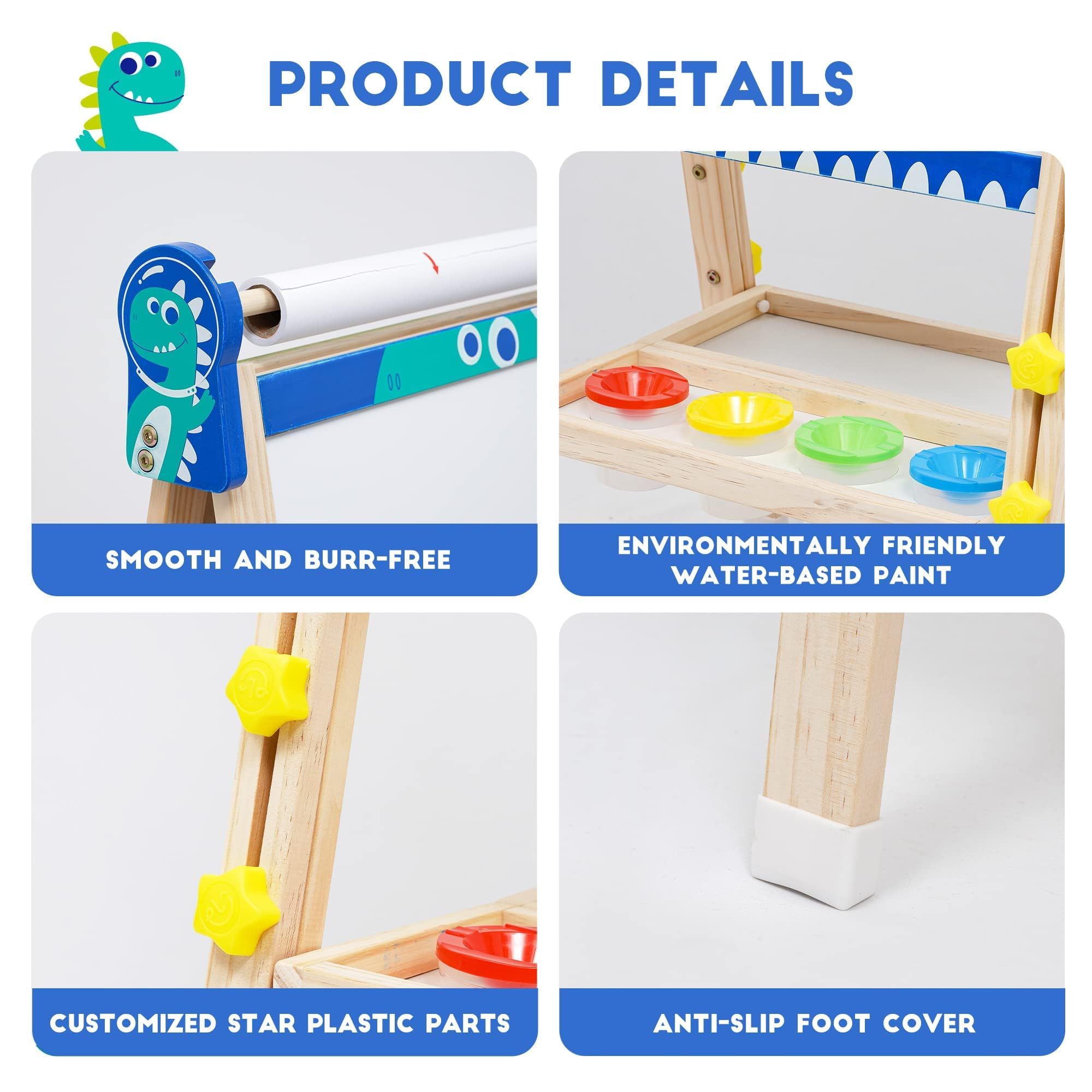 Maycoly kids easel folding storage tray keeps tools organized