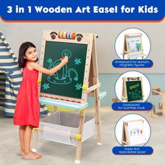 Maycoly Kids Easel with non-slip feet ensures stable art sessions.