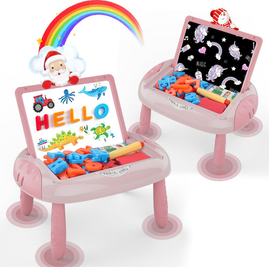MAYESAR pink art easel doodle board for toddlers promoting creative play