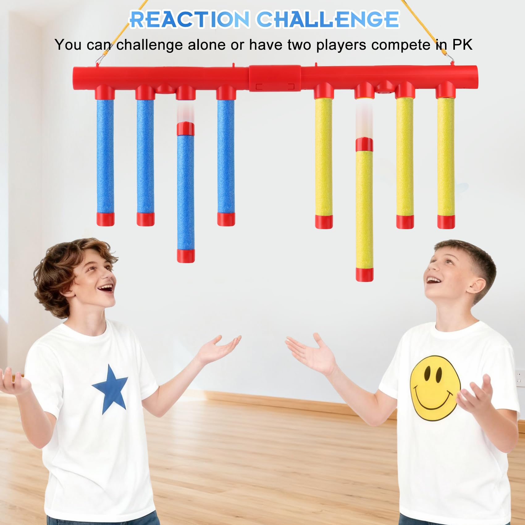 Maymalze Reflex Sticks with voice prompts guide play during sessions.