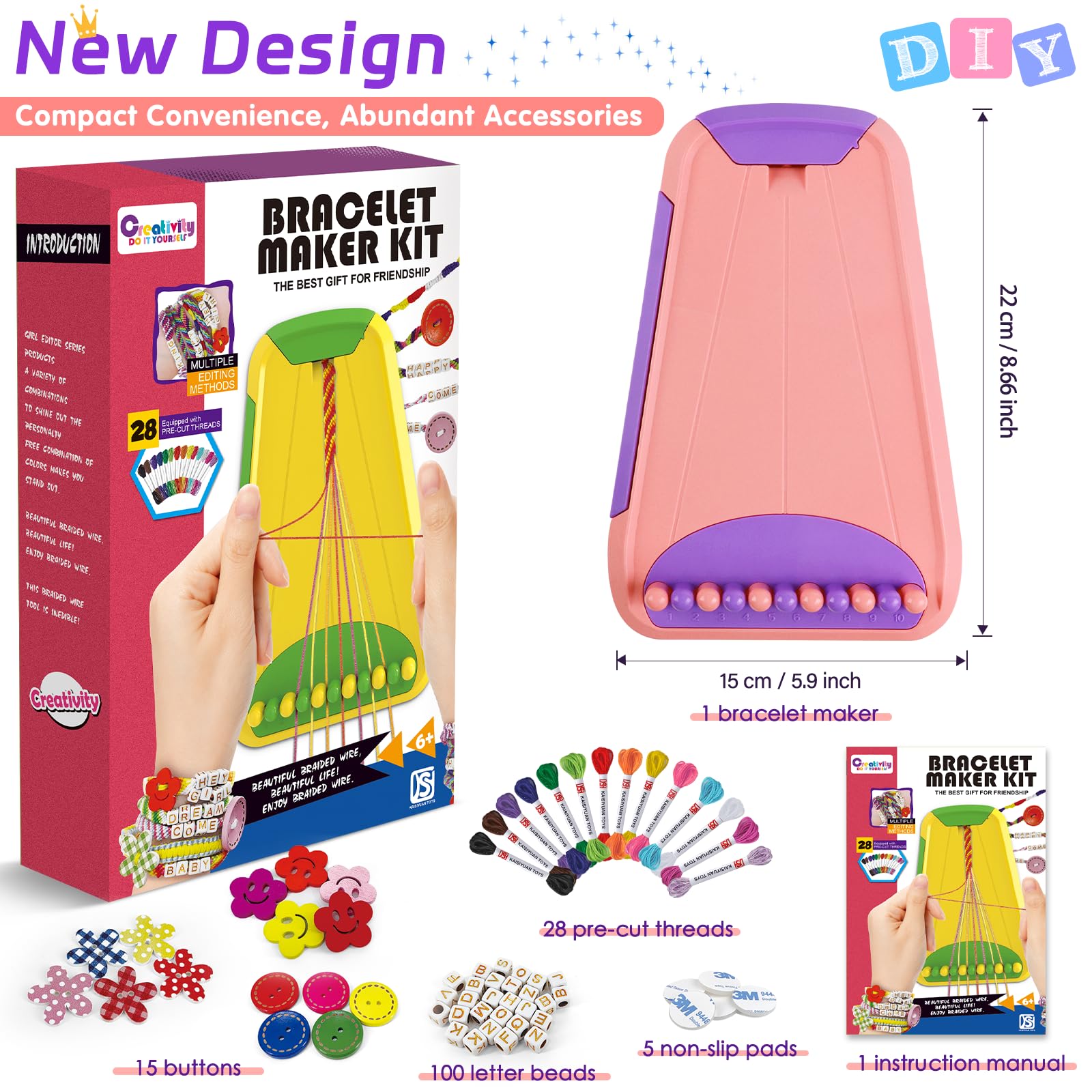 Maynacs kit includes non-slip pads for stable table crafting at home or on trips