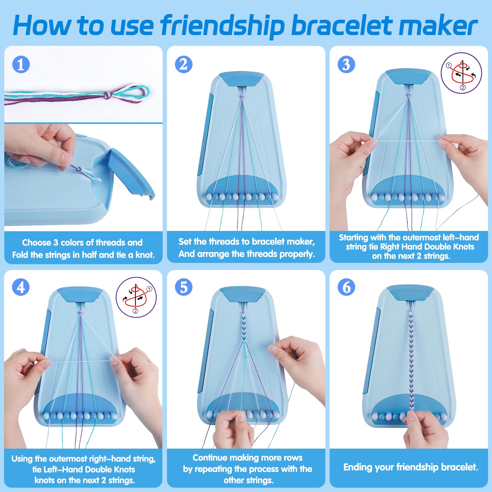 Maynacs non-slip pads keep the workspace steady during bracelet making.