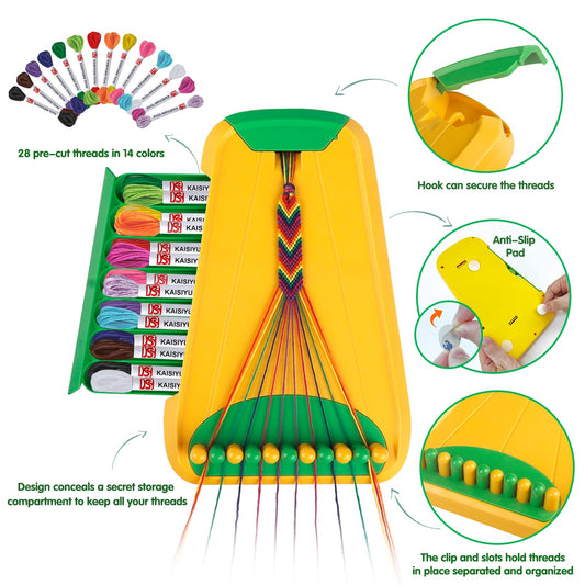 Maynacs threads 28 bundles in 14 colors ready for bracelet designs.