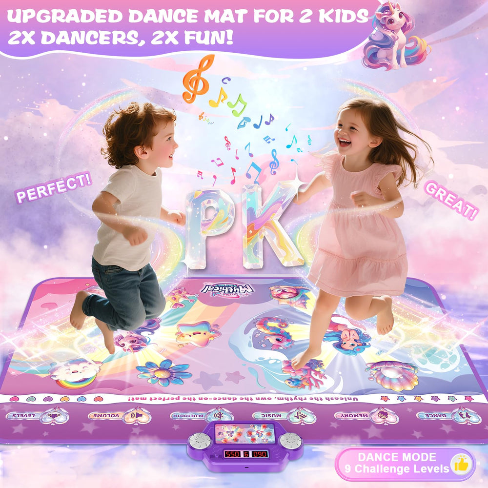 Maysida 150x90cm dual-zone mat supports 2–3 players for group dancing