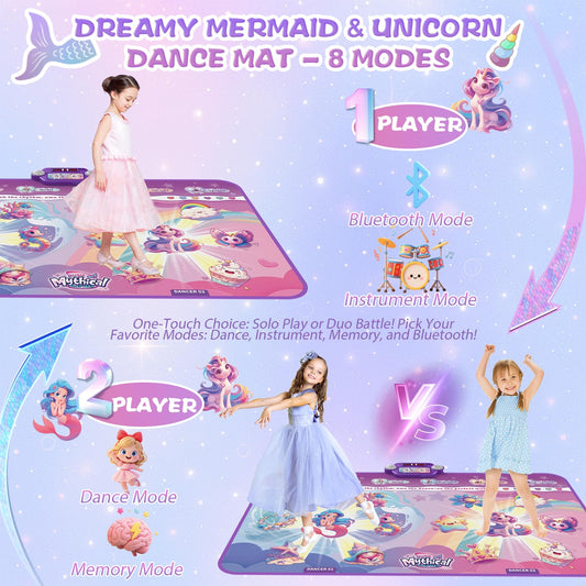 Maysida dance mat mermaid ocean city fosters social play and music fun.