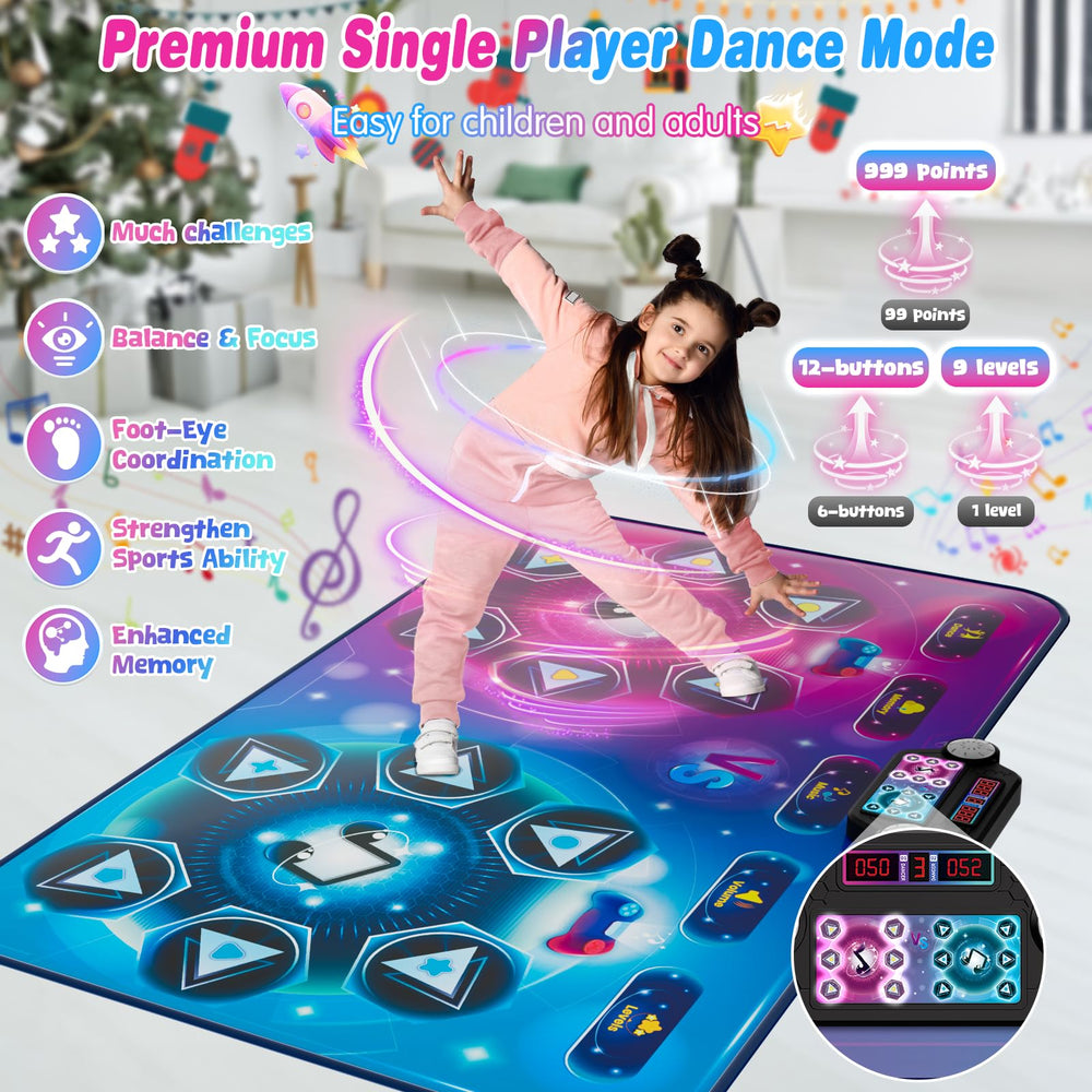 Maysida Dance Mat piano mode inviting musical exploration and rhythm practice for kids.