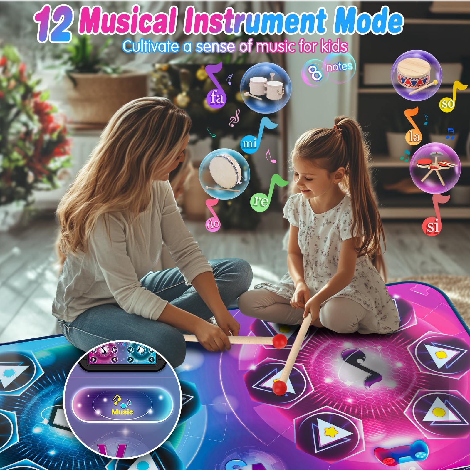 Maysida Dance Mat portable design for easy indoor and outdoor use on the go.