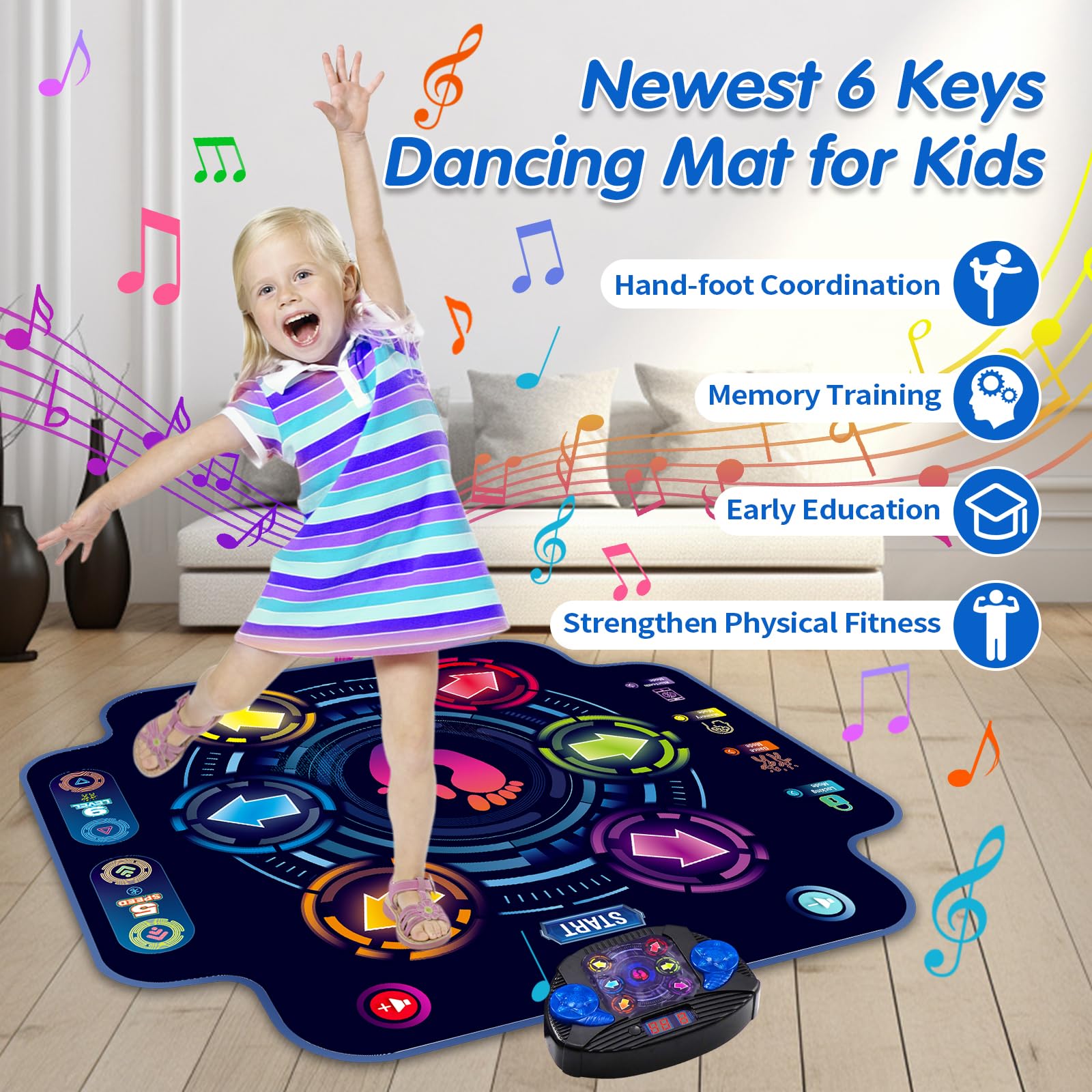 Maysida non-slip base keeps young dancers steady and safe.