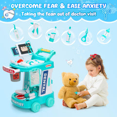 Maysida dental tool set includes brushes, braces, and floss for imaginative role play.
