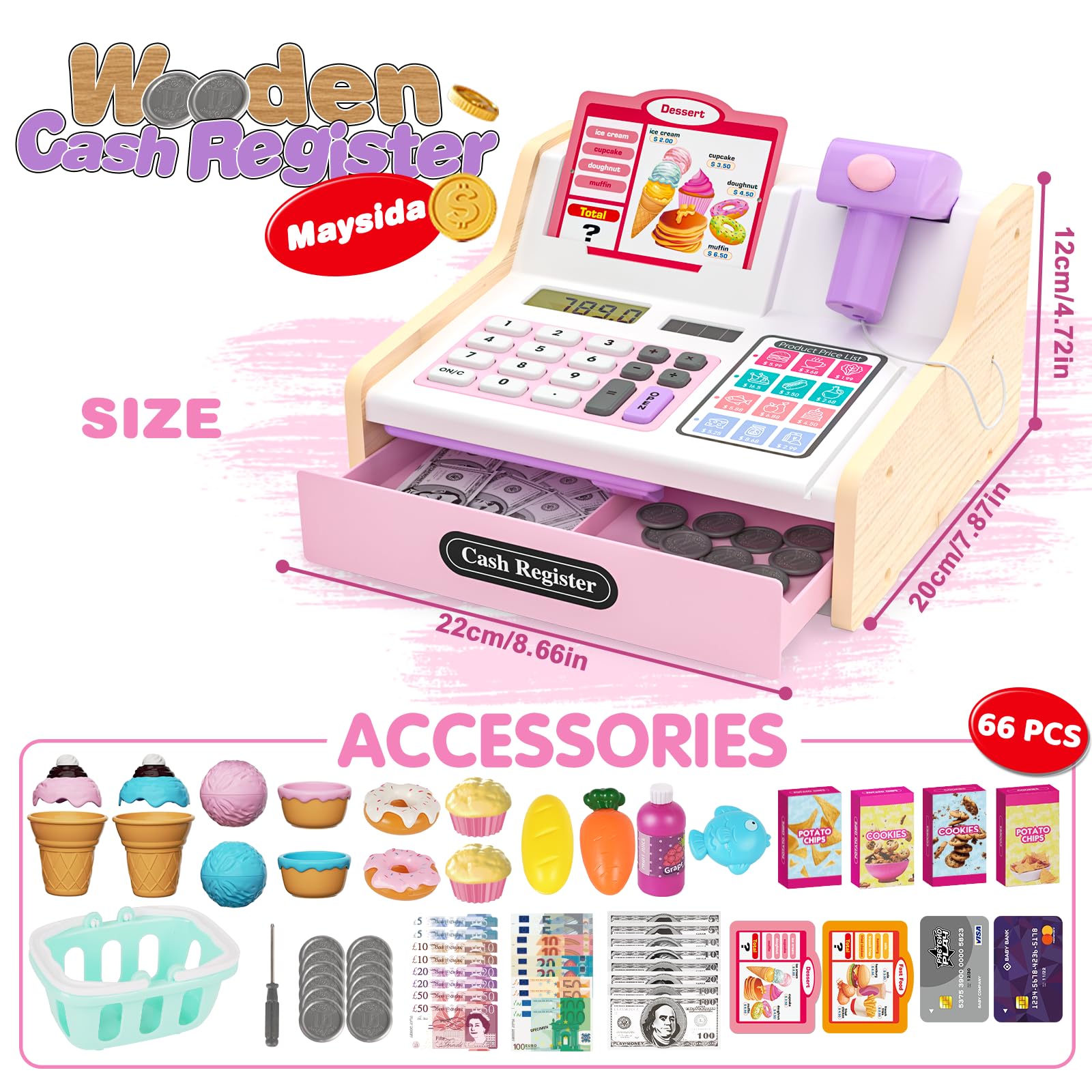 Maysida educational STEM toy highlighting math and money handling during play
