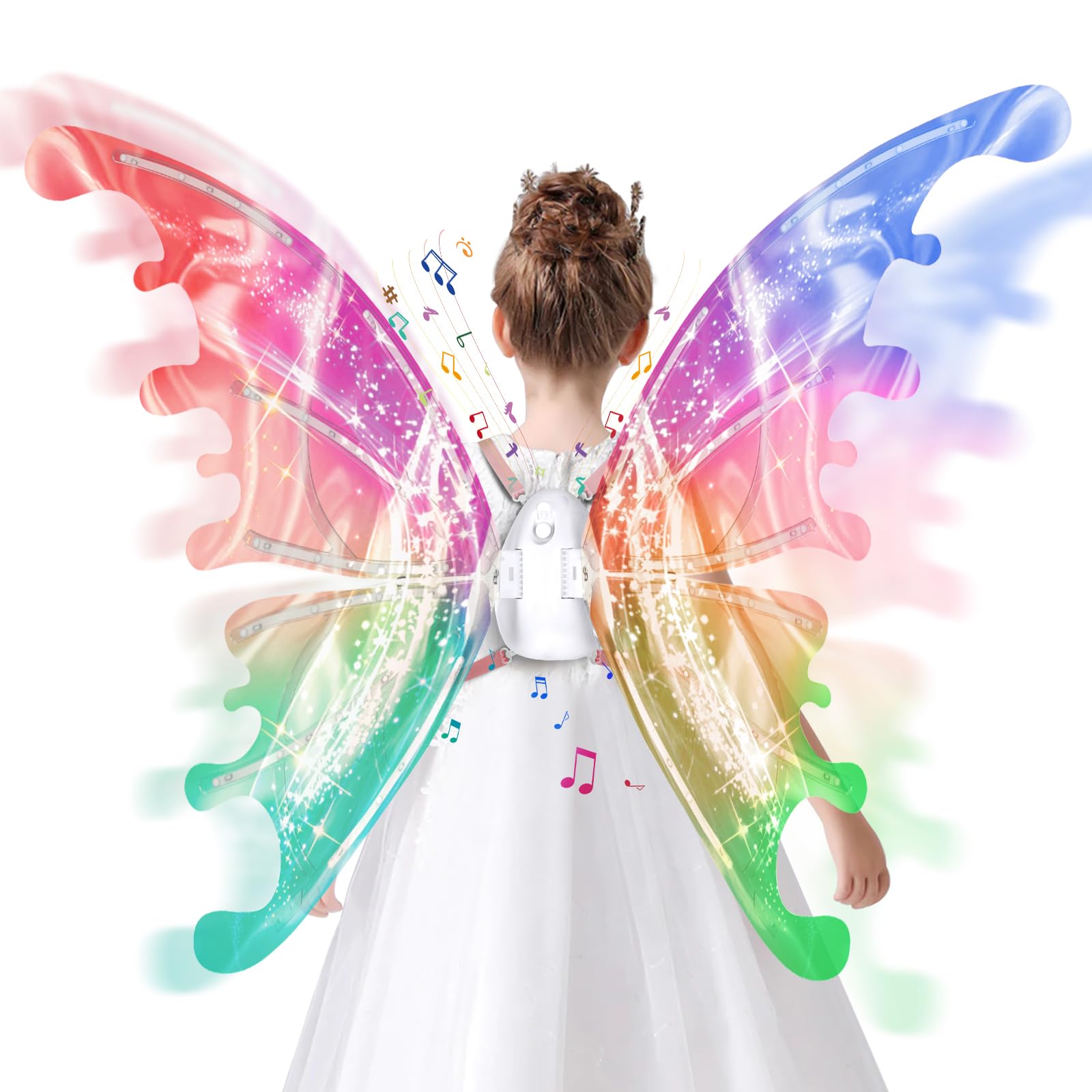 Maysida electric fairy wings glow brightly, creating a magical butterfly moment.
