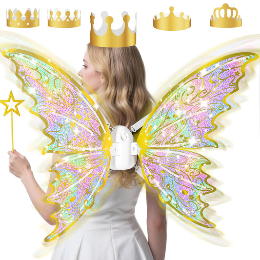 Maysida Gold Fairy Wings light-up for kids, adding magical playtime and photo moments.