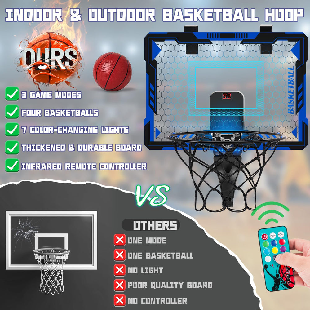 Maysida LED backboard changes colors for dynamic play sessions