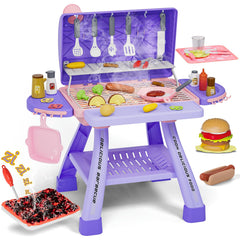 Maysida new upgraded kids BBQ grill playset with smoke and lights for imaginative play.