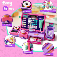 Maysida pink cash register calculator keys aid fine motor practice.