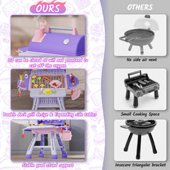 Maysida realistic smoke and crackling sounds boost authentic pretend barbecue.
