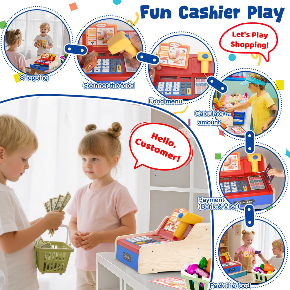 Maysida cash register scanner close-up with LED light and sound effects.