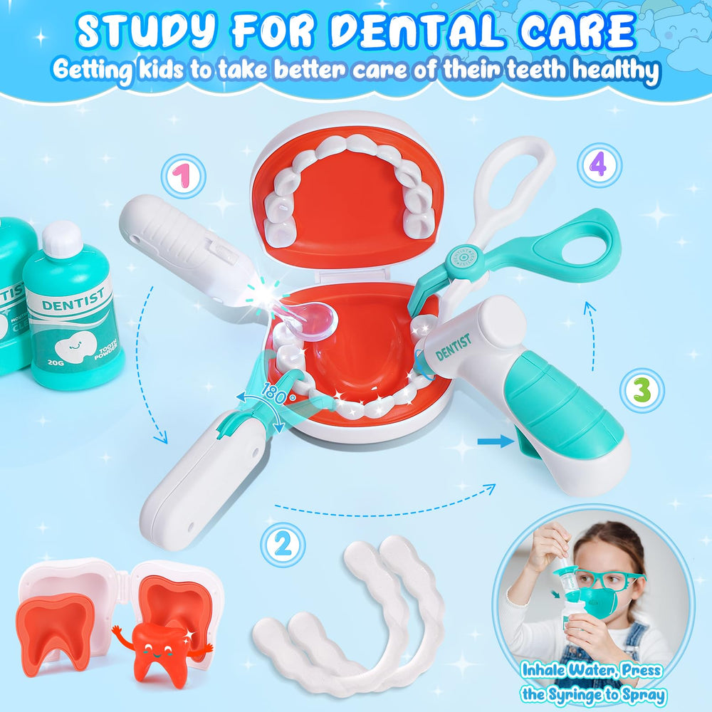 Maysida teeth x-ray screen and fake teeth aid dental care practice.