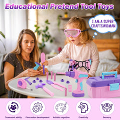Maysida toy drill with 3 bits demonstrates realistic pretend drilling for role-play