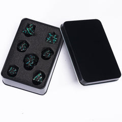 Maywin crack-stripe dice in hand ideal for quick tabletop sessions on the go.