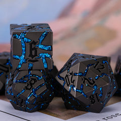 Maywin metal dice close-up highlighting substantial weight and durable coating